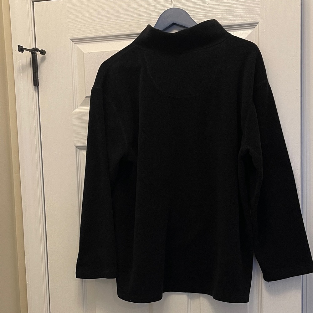 Donna Karan Navy Blue Half-Zip Fleece - Picture 4 of 5
